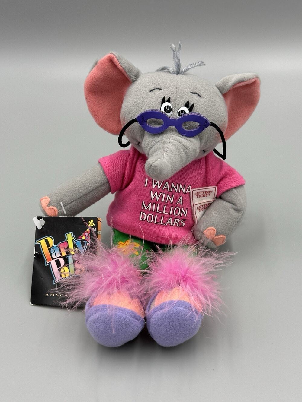 Party Pals Phyllis Elephant Plush Lottery 8 Inch Stuffed Animal Toy